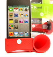 红色iPhone扩音器