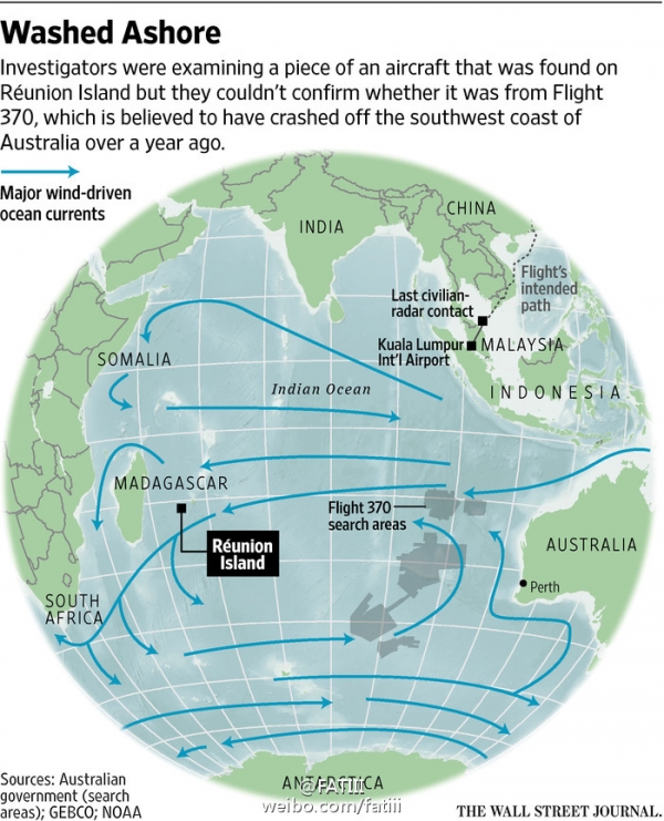非洲东海岸发现波音777残骸 初步确认是MH370