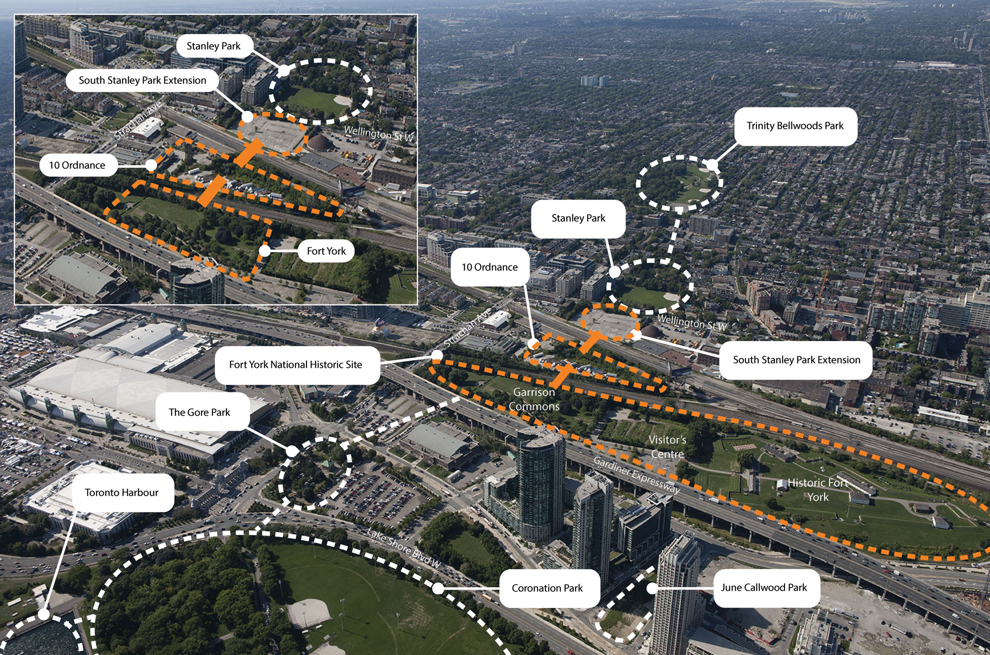 Toronto's proposed park network. BUILD TORONTO.