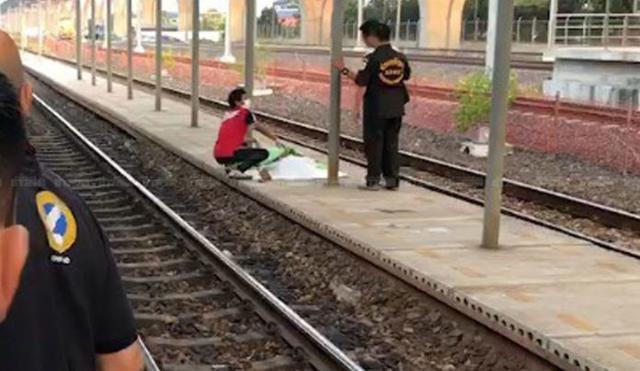 泰女子大胆跳下火车，不料身体被撞成两半！