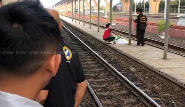 泰女子大胆跳下火车，不料身体被撞成两半！